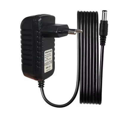 Μαύρο Dc 12V 0.5A 1A 1.5A 2A 2.5A 3A Αναπροσαρμοστής τροφοδοσίας για Cctv IP κάμερα φόρτιση AC σε Dc Αναπροσαρμοστής Dc 5.5Mm Jack