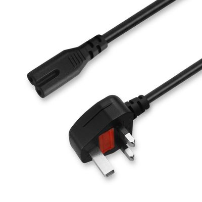 Καλώδιο τροφοδοσίας UK Plug σε IEC C7 1.5m Καθαρού Χαλκού Μαύρο