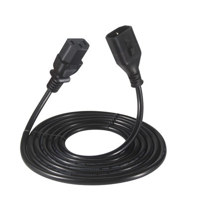 Διάταξη IEC C14 έως C13 Σύρματος ρεύματος 1.5M 250V 16A για υπολογιστές