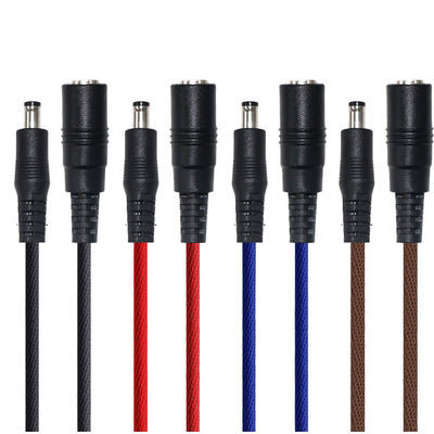 20AWG DC Power 5525 DC Plug Extension Cable αρσενικό προς θηλυκό 5.5mm*2.5mm