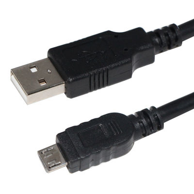 Μαύρο καλώδιο δεδομένων Micro-USB για κάμερα και MP3