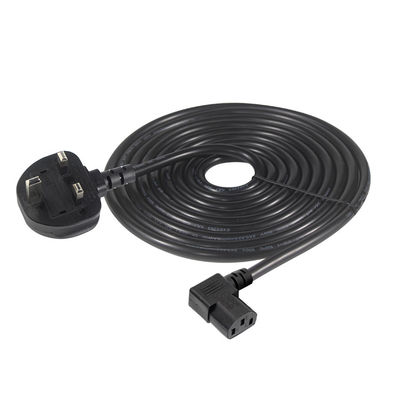 5m Cplug Reducer B Uk Plug To Iec 90 βαθμών C13 καλώδιο ισχύος με καθαρό αγωγό χαλκού