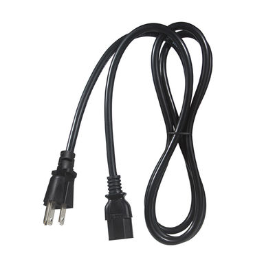 16AWG IEC320 3Pin έως C13 NEMA USA Πανευρωπαϊκό καλώδιο ισχύος εναλλασσόμενου ρεύματος σε μαύρο/λευκό