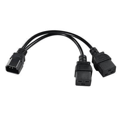 IEC 60320 Αρσενικό σε 2 x Θηλυκό C19 Y Καλώδιο C14 σε Διπλό C19 Καλώδιο Διαχωριστή Ισχύος για PDU Server Rack Data Center