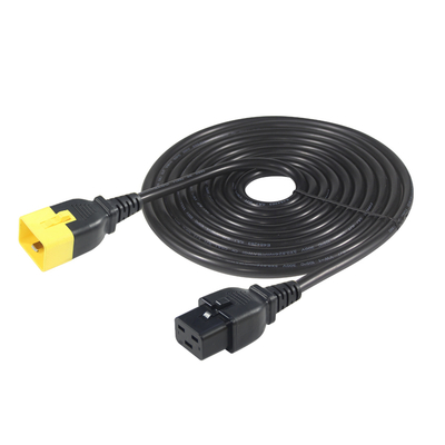 Καλώδιο ρεύματος IEC C20 σε C19 14 AWG 250V 16A Μαύρο PVC