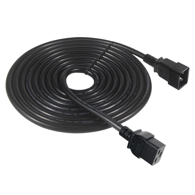 IEC320 C19 έως C20 Σχοινί ισχύος 16A 250V 0,8m βαρύ φορτίο