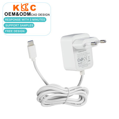 12V 3A τύπου C προσαρμογός ρεύματος 36W φορτιστή USB-C με παγκόσμια είσοδο