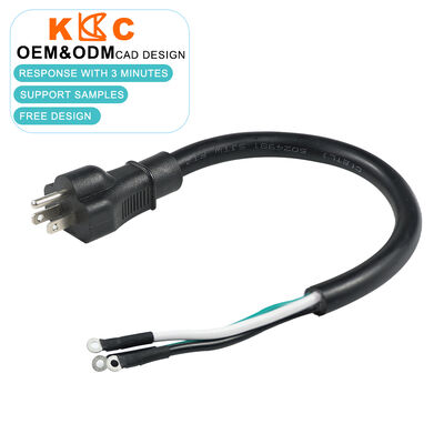15Amp SJTW Φούρνο ισχύος καλώδιο Αδιάβροχο κάλυμμα δαχτυλίδι τερματικά αρσενικό Nema 5-15P για οικιακές συσκευές